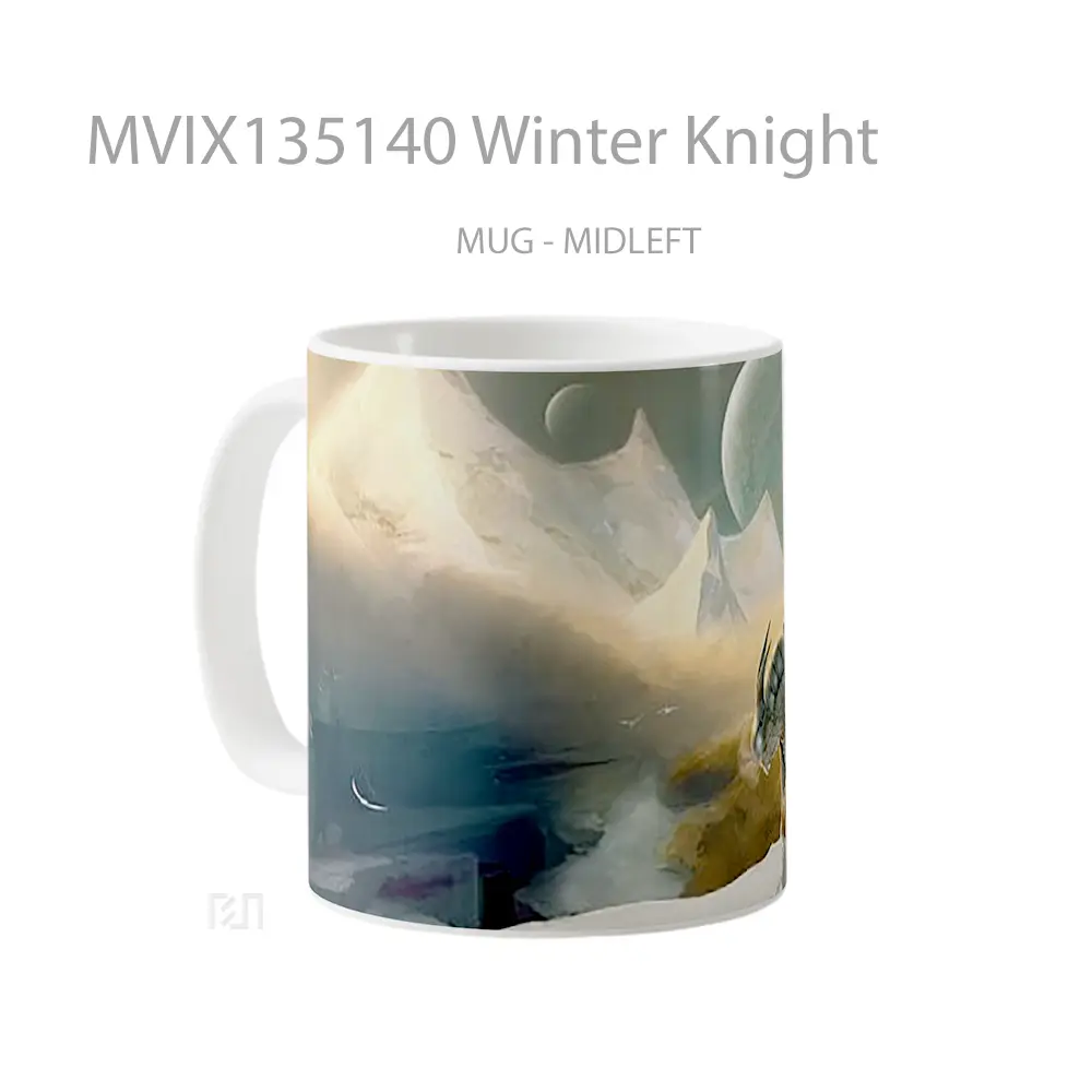 Mug Winter Knight Gelas Fantasi - All-side / Desain