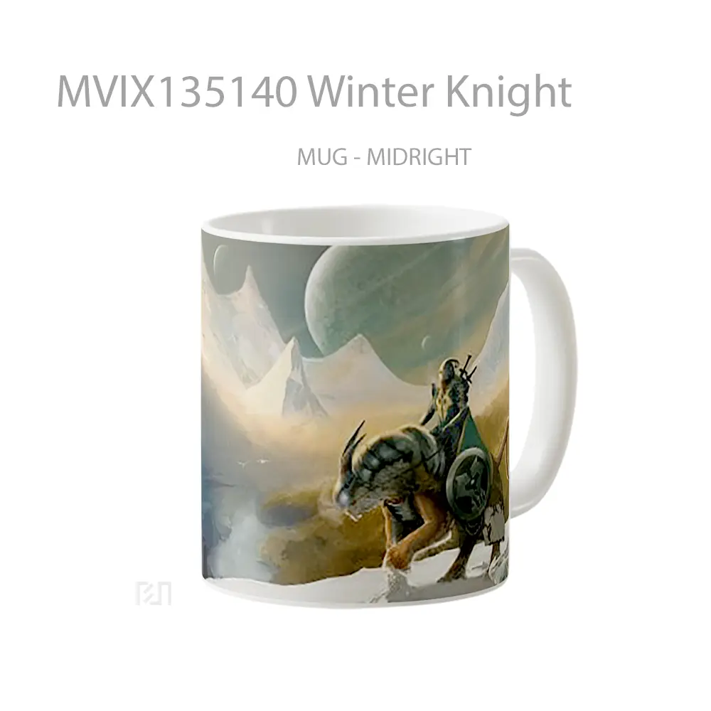Mug Winter Knight Gelas Fantasi - All-side / Desain