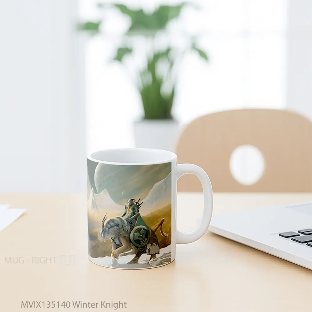 Mug Winter Knight Gelas Fantasi - All-side / Desain
