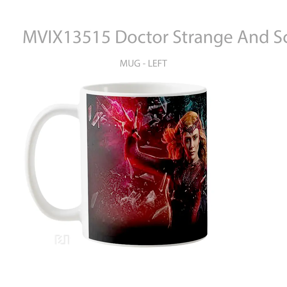 Mug Doctor Strange And Scarlet Witch In Multiverse Of Madness Gelas Superhero - All-side / Desain
