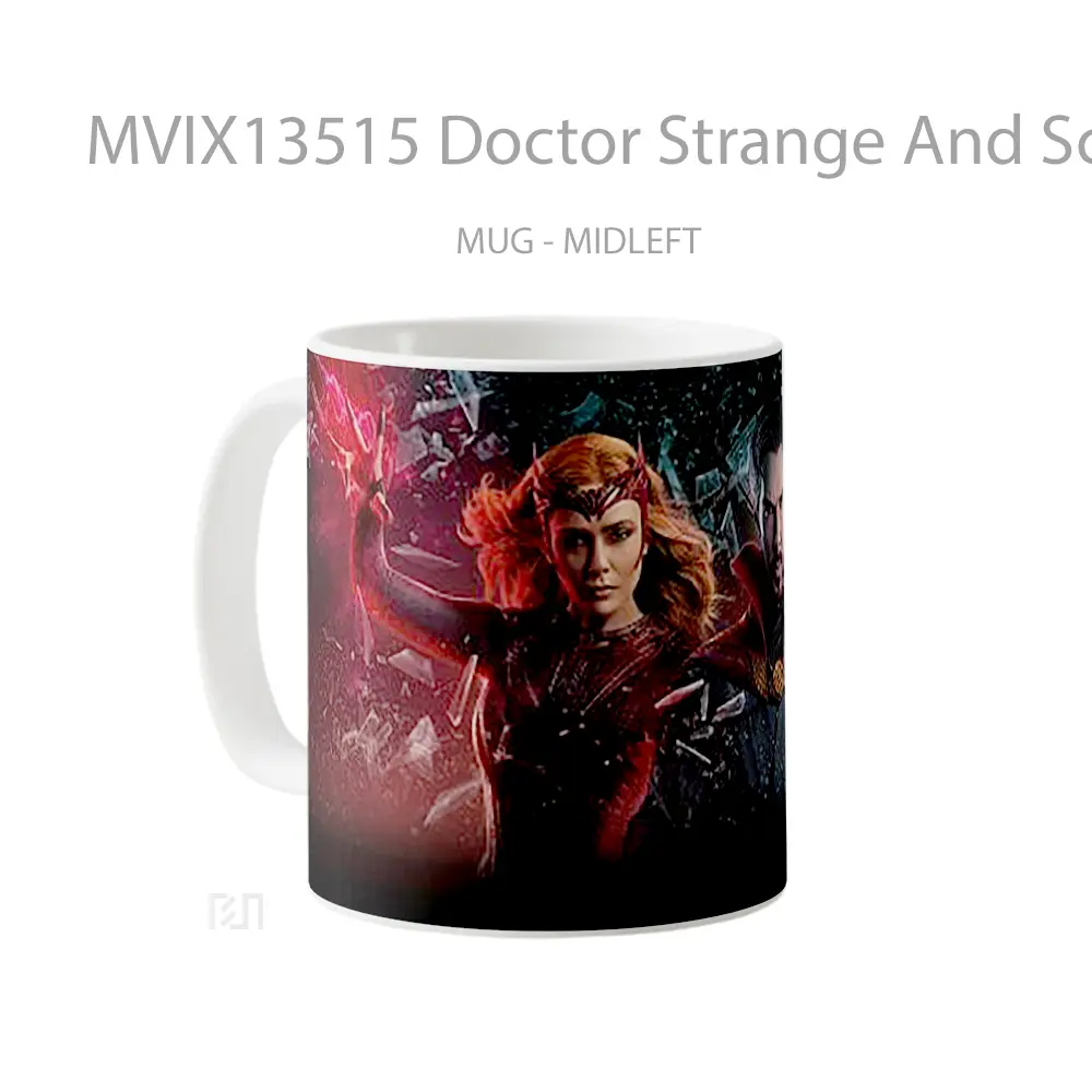 Mug Doctor Strange And Scarlet Witch In Multiverse Of Madness Gelas Superhero - All-side / Desain