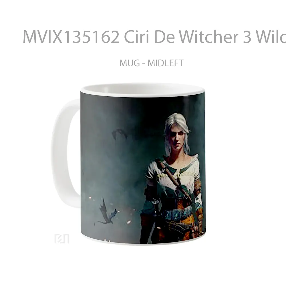 Mug Ciri De Witcher 3 Wild Hunt Gelas Keramik Unik - All-side / Desain