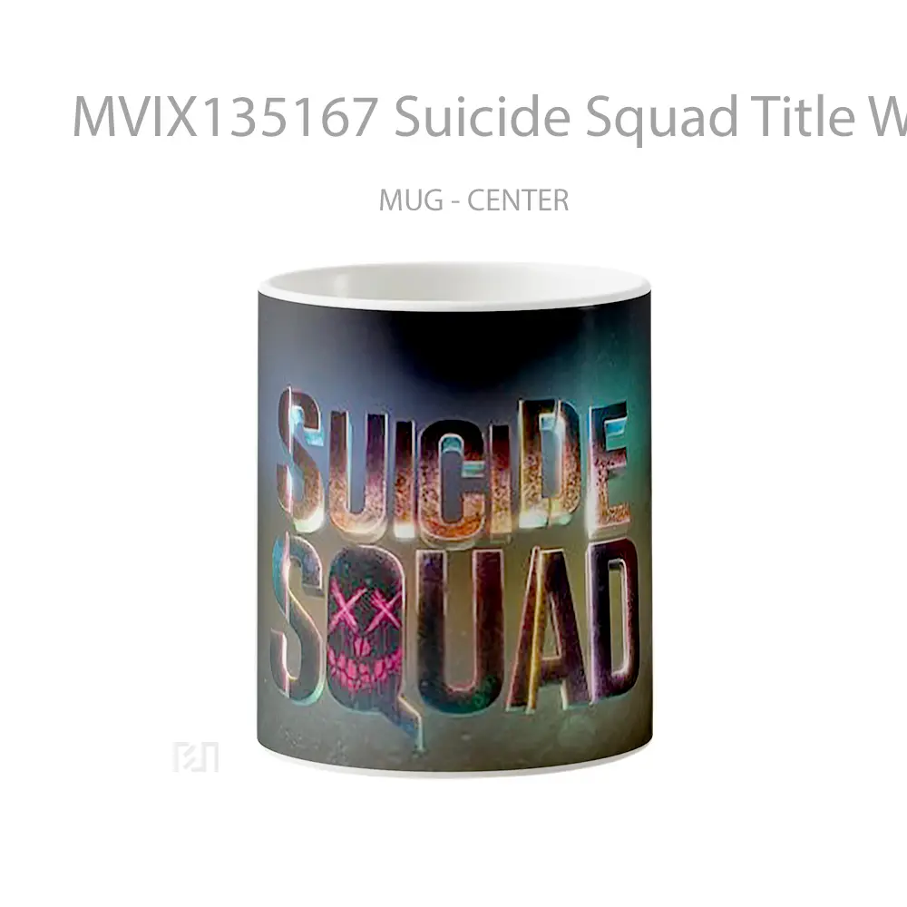 Mug Suicide Squad Title With Lights Gelas Keramik Unik
