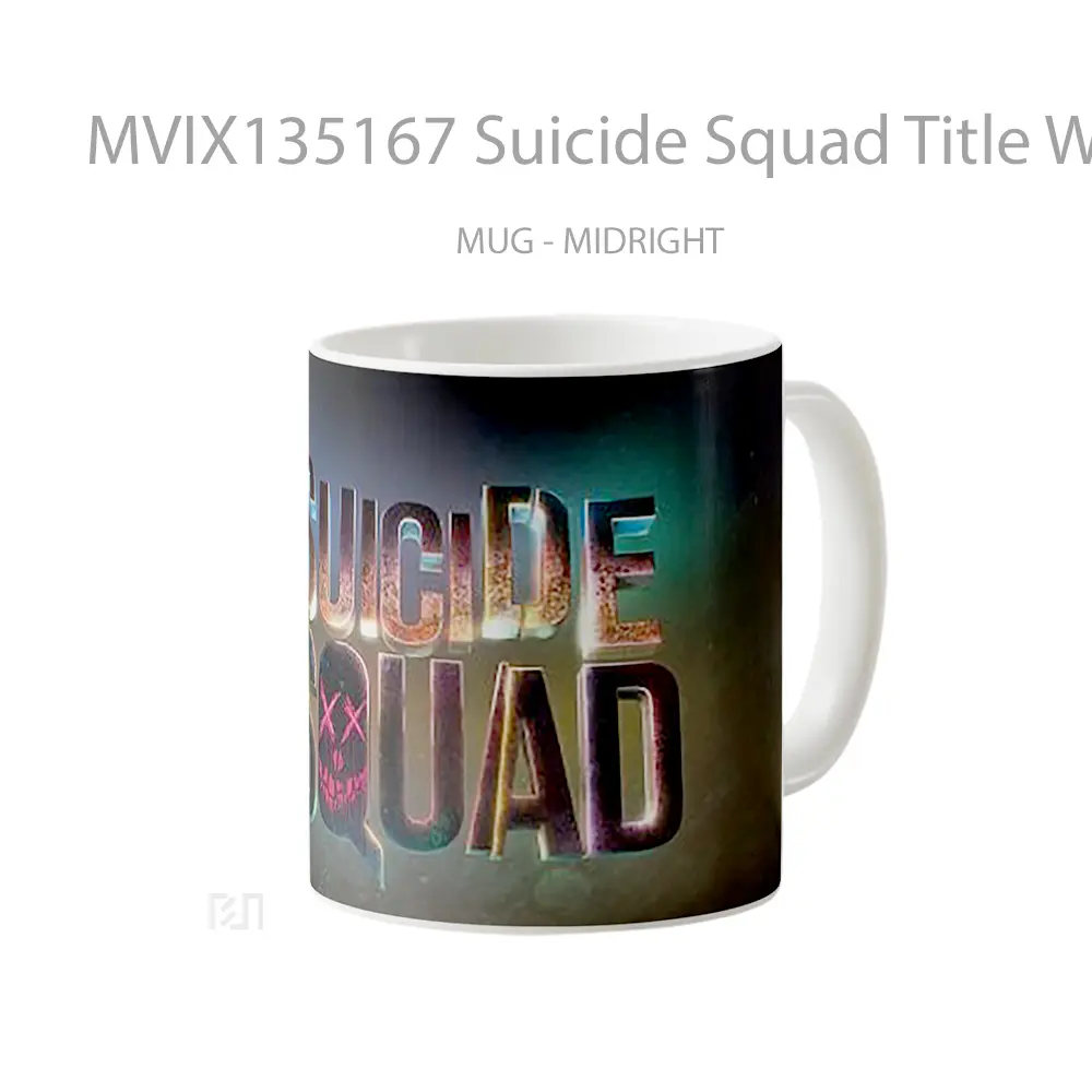 Mug Suicide Squad Title With Lights Gelas Keramik Unik - All-side / Desain