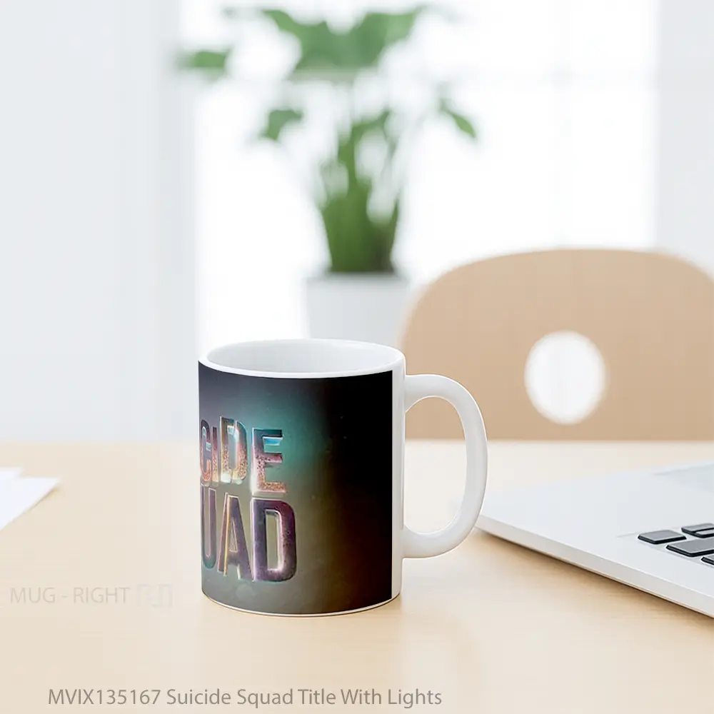 Mug Suicide Squad Title With Lights Gelas Keramik Unik - All-side / Desain