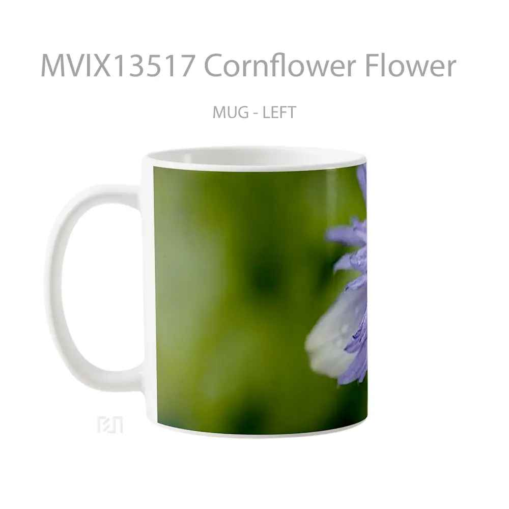 Mug Cornflower Flower Gelas Pemandangan Alam - All-side / Desain