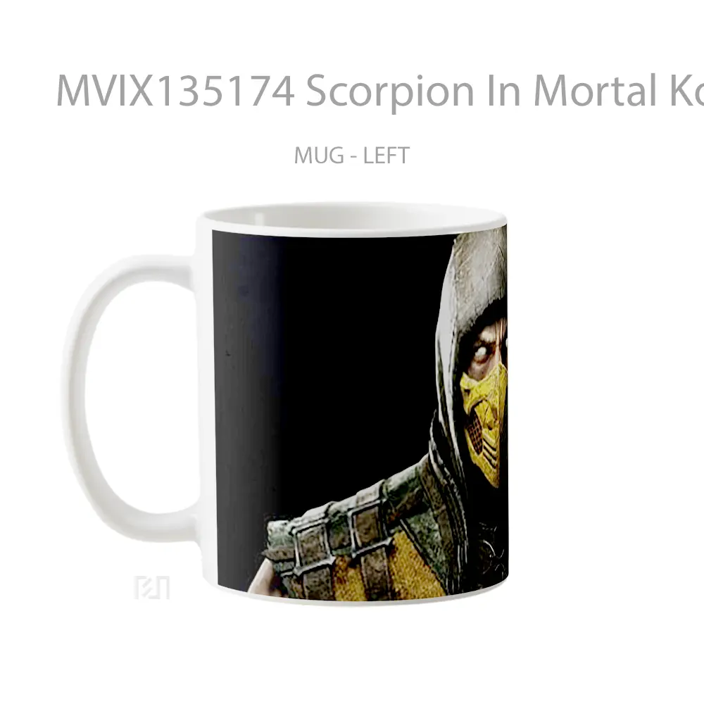 Mug Scorpion In Mortal Kombat X Gelas Keramik Unik - All-side / Desain