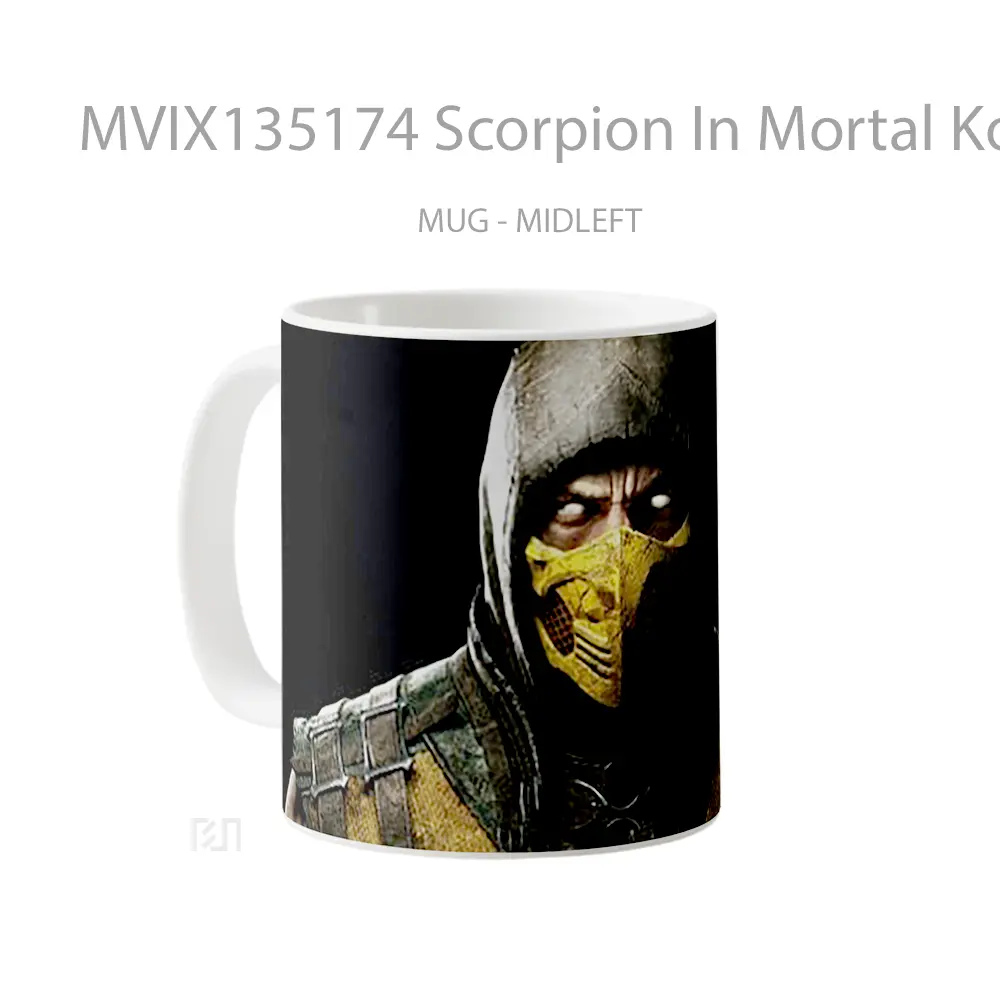 Mug Scorpion In Mortal Kombat X Gelas Keramik Unik - All-side / Desain