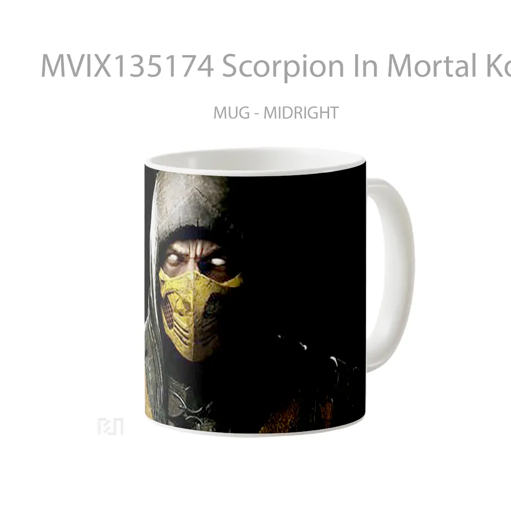 Mug Scorpion In Mortal Kombat X Gelas Keramik Unik - All-side / Desain
