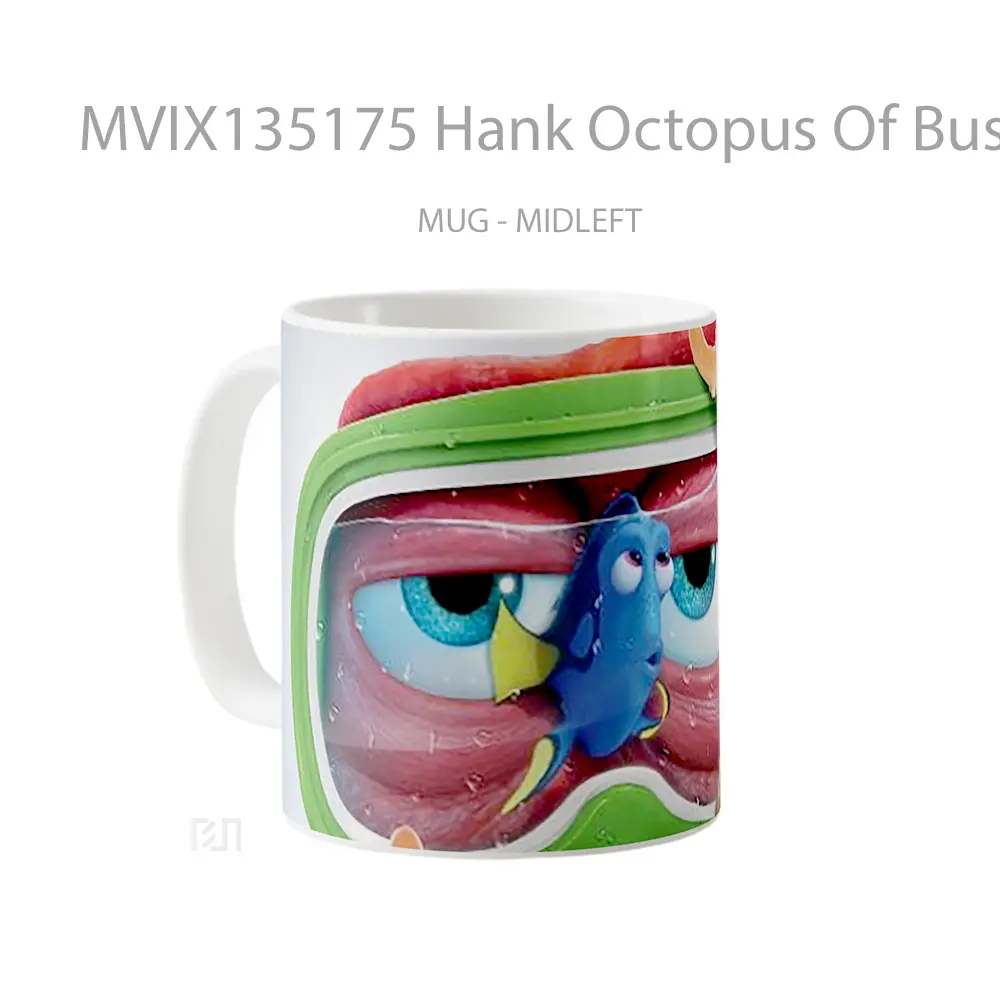 Mug Hank Octopus Of Buscando A Dori Gelas Keramik Unik - All-side / Desain