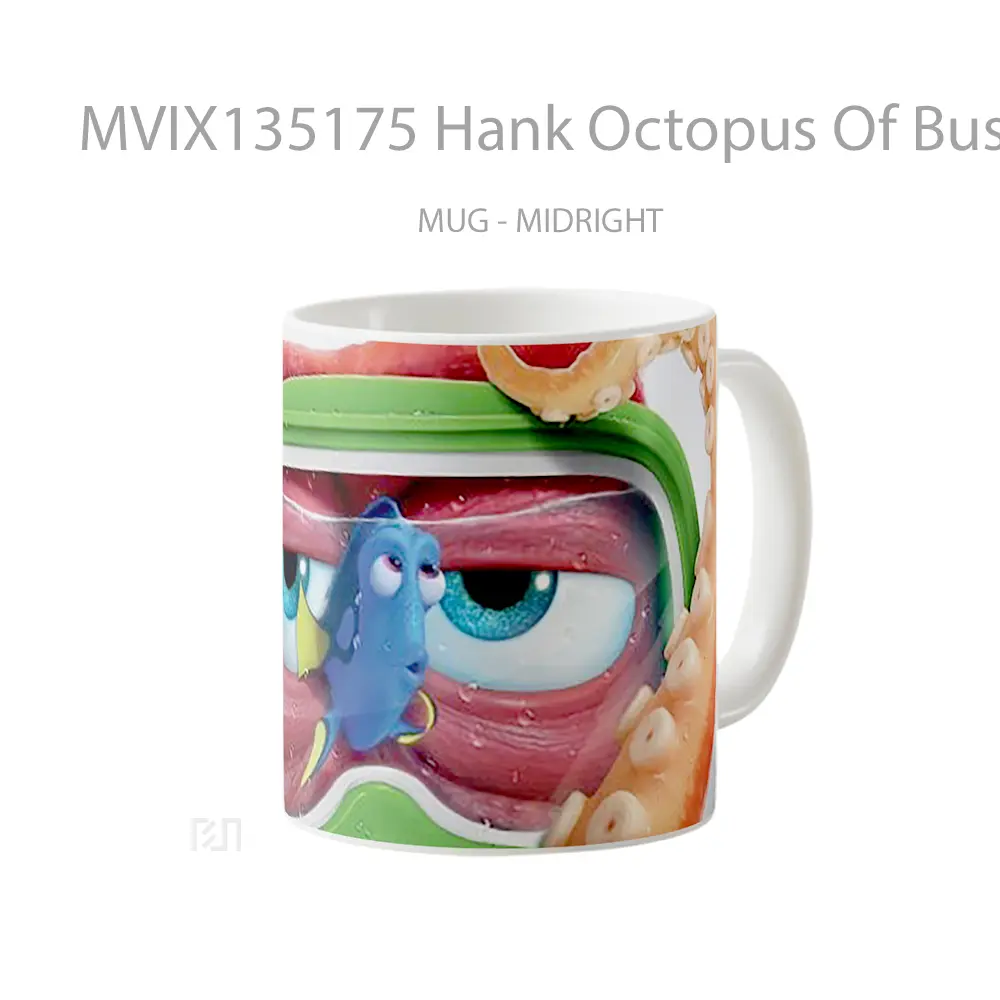 Mug Hank Octopus Of Buscando A Dori Gelas Keramik Unik - All-side / Desain