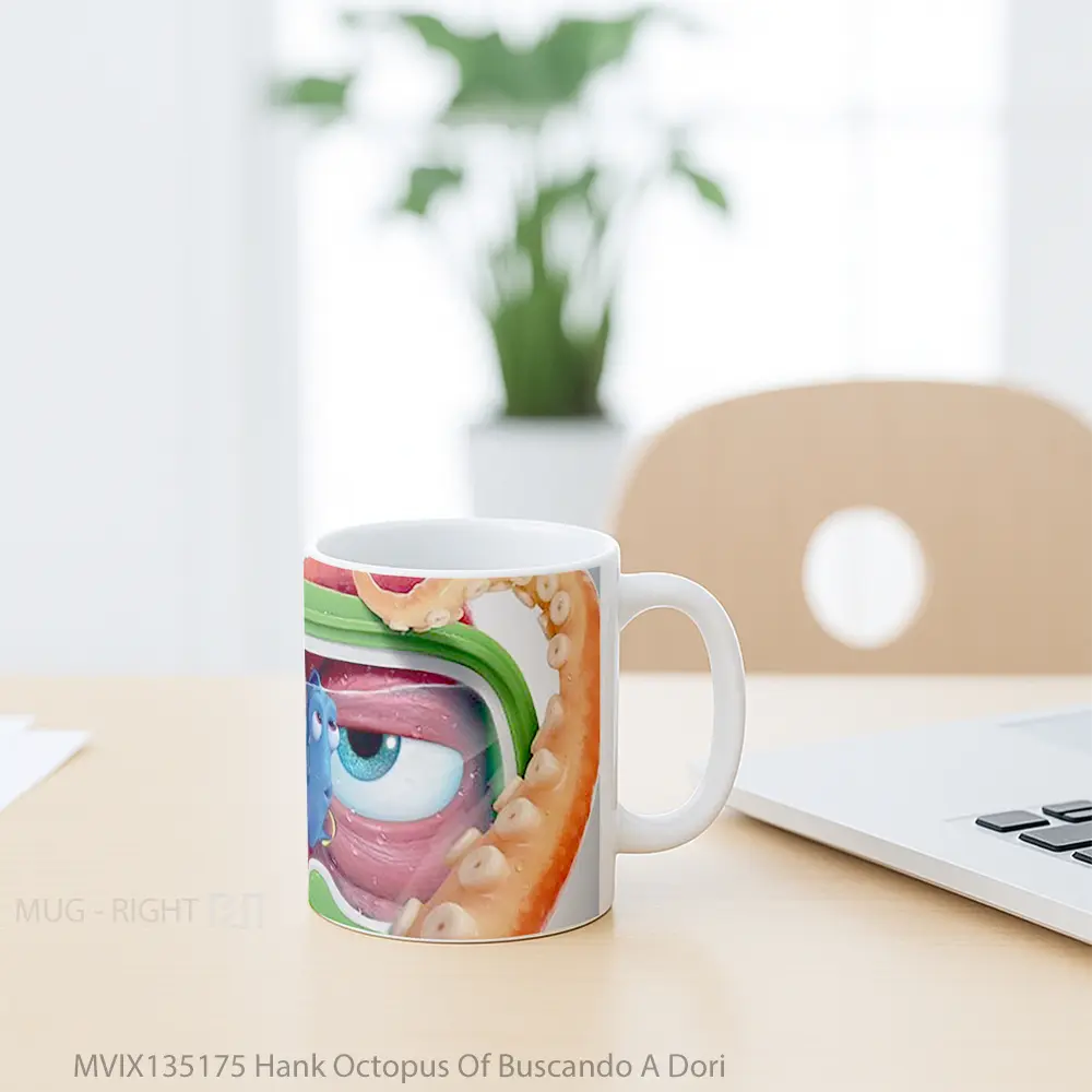 Mug Hank Octopus Of Buscando A Dori Gelas Keramik Unik - All-side / Desain