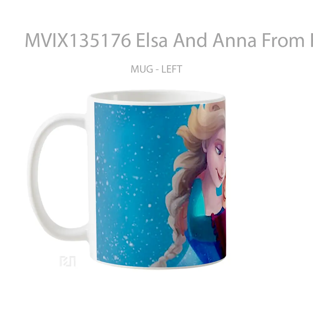 Mug Elsa And Anna From Frozen Gelas Keramik Unik - All-side / Desain