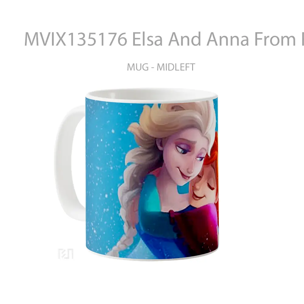 Mug Elsa And Anna From Frozen Gelas Keramik Unik - All-side / Desain