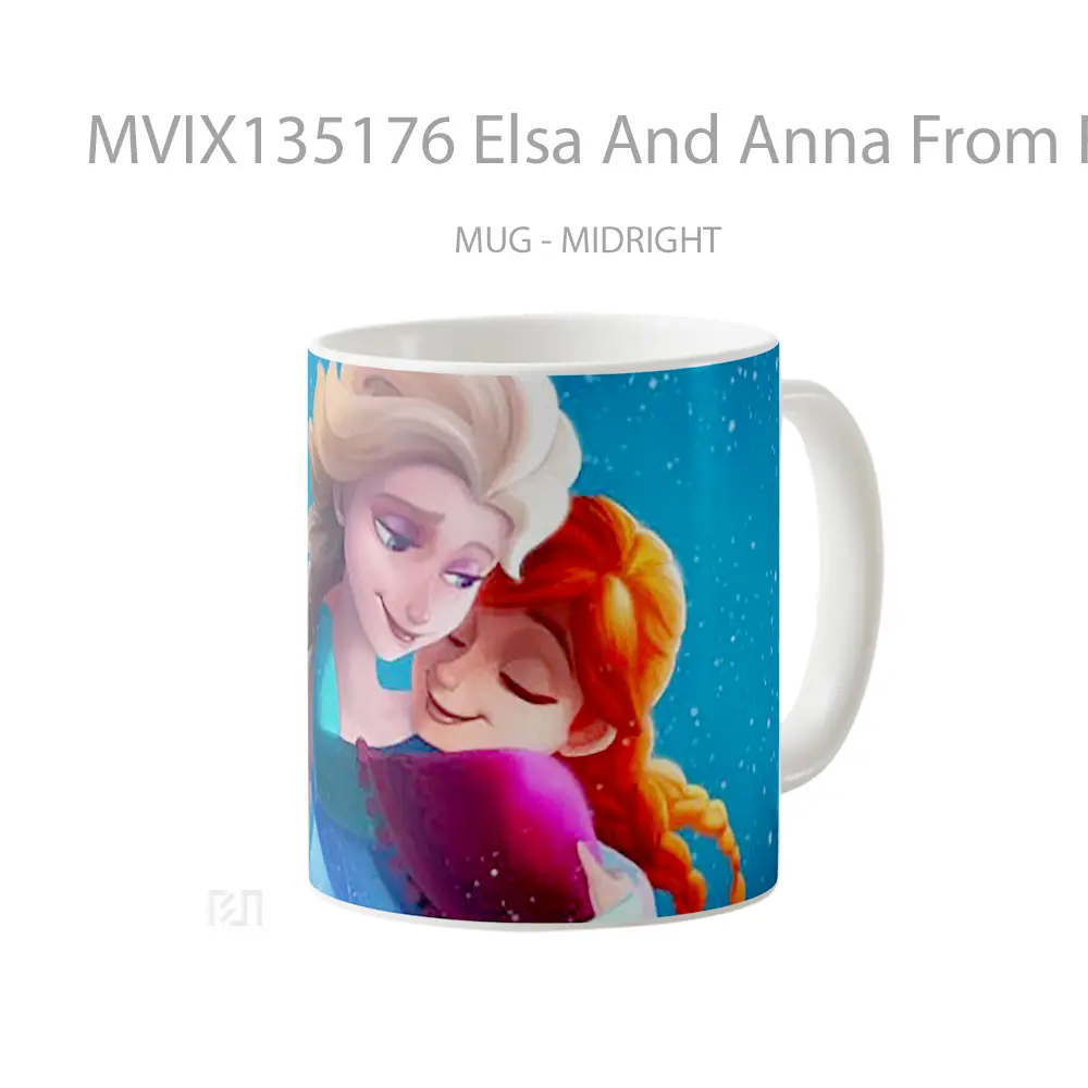 Mug Elsa And Anna From Frozen Gelas Keramik Unik - All-side / Desain