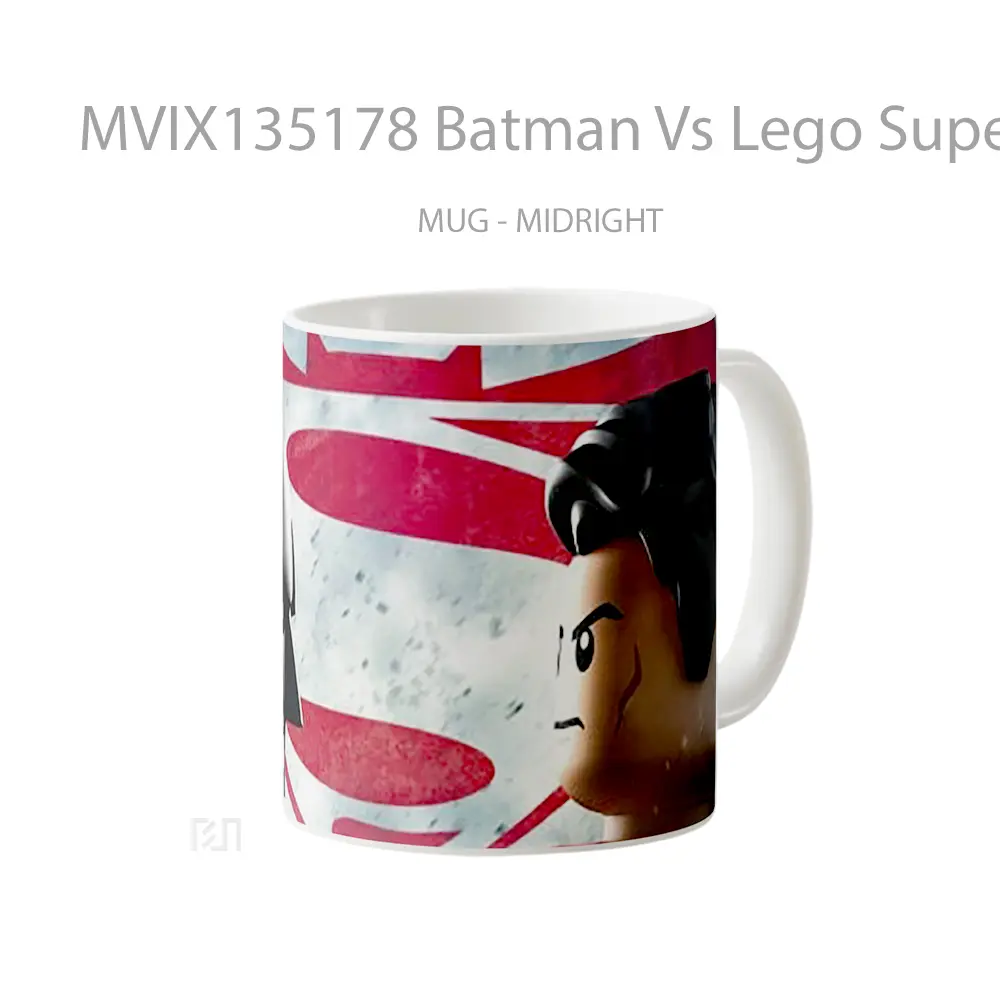 Mug Batman Vs Lego Superman Gelas Superhero - All-side / Desain