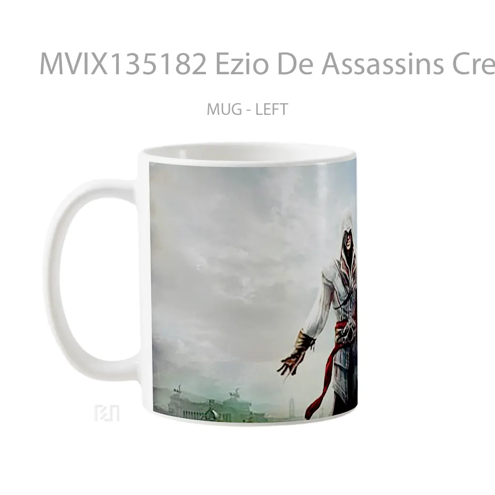 Mug Ezio De Assassins Creed Cangkir Gamer - All-side / Desain