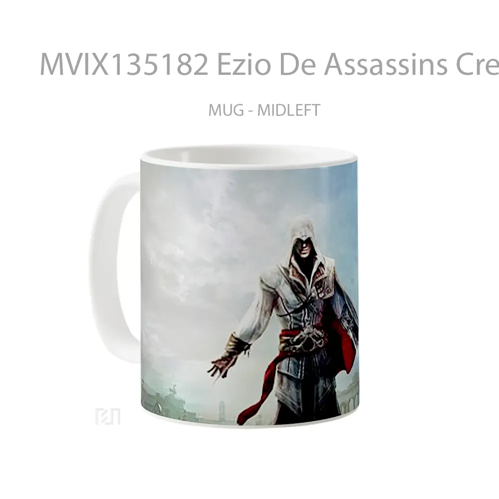 Mug Ezio De Assassins Creed Cangkir Gamer - All-side / Desain
