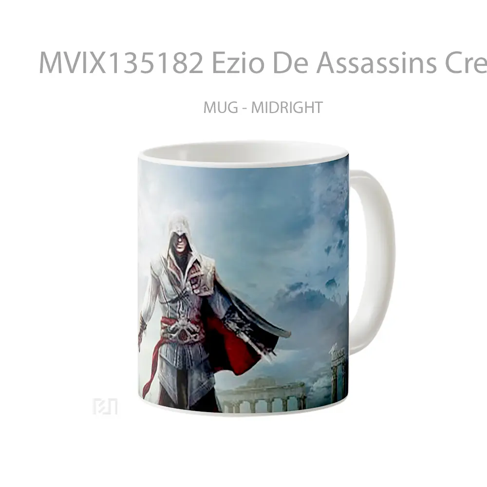 Mug Ezio De Assassins Creed Cangkir Gamer - All-side / Desain