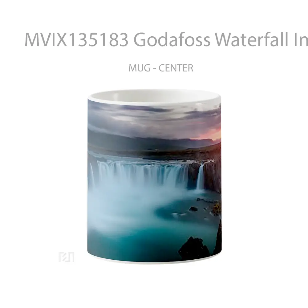 Mug Godafoss Waterfall In Iceland Gelas Pemandangan Alam