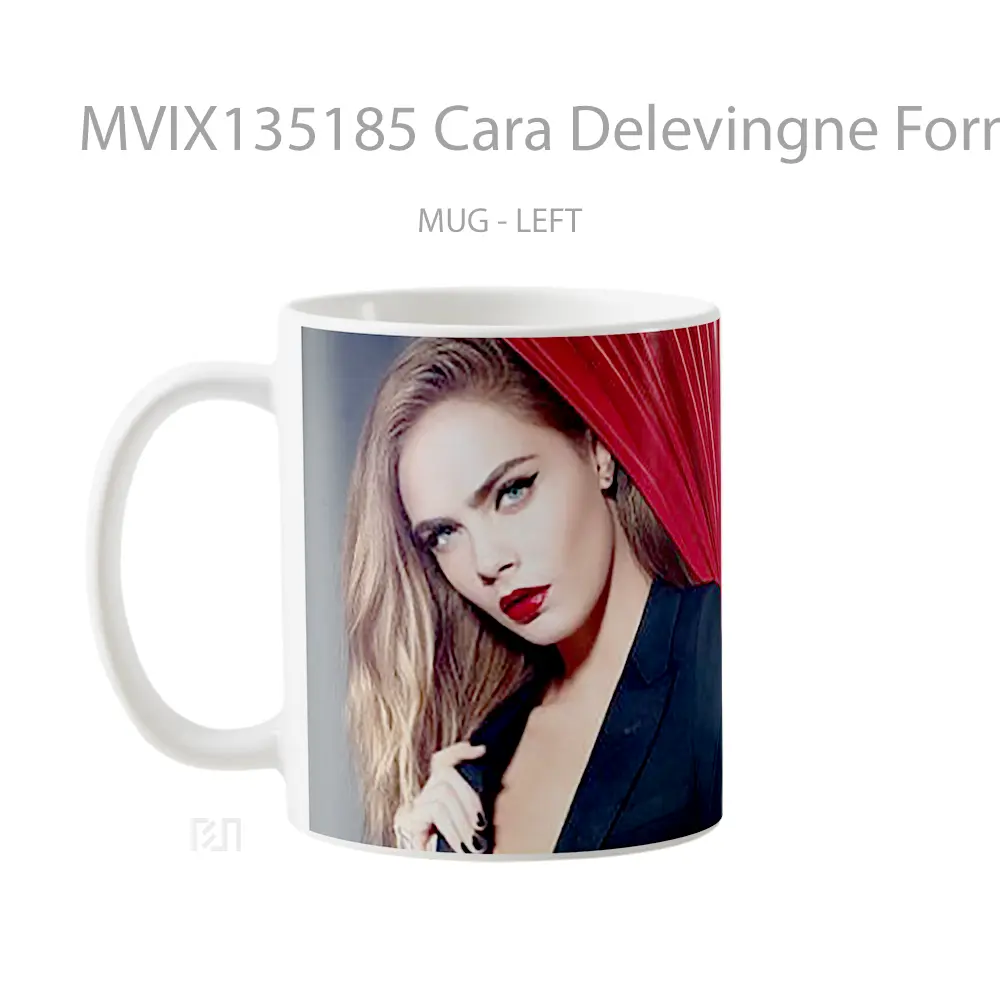 Mug Cara Delevingne Formal Gelas Keramik Unik - All-side / Desain