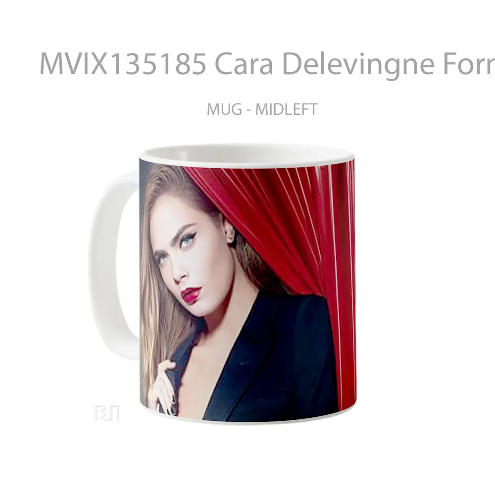 Mug Cara Delevingne Formal Gelas Keramik Unik - All-side / Desain