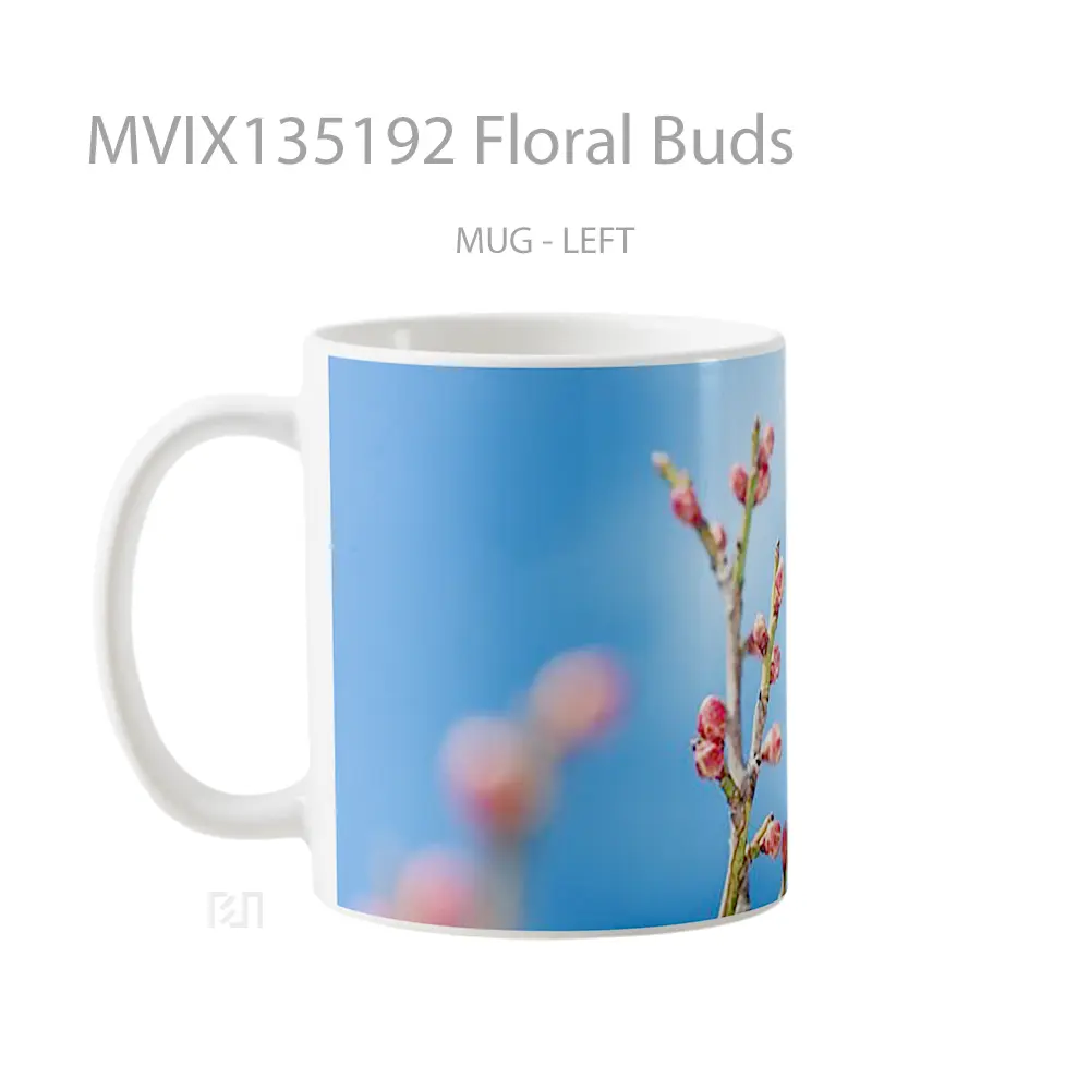 Mug Floral Buds Gelas Keramik Unik - All-side / Desain