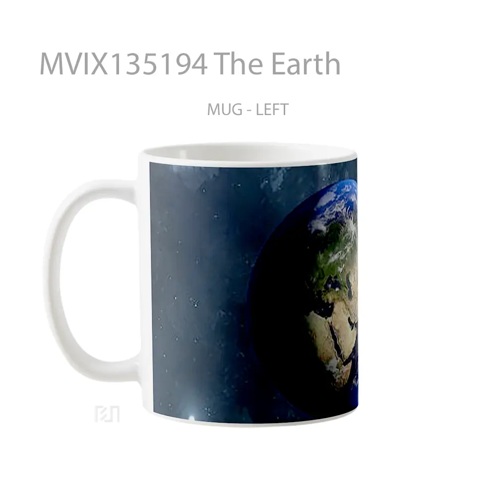 Mug The Earth Gelas Keramik Unik - All-side / Desain
