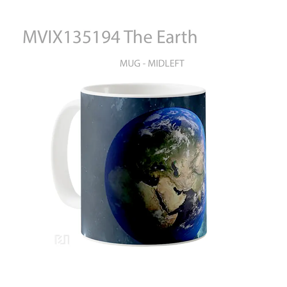 Mug The Earth Gelas Keramik Unik - All-side / Desain