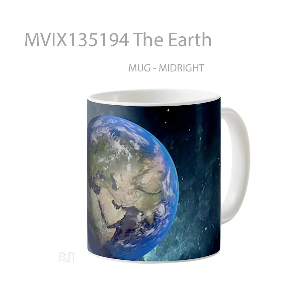 Mug The Earth Gelas Keramik Unik - All-side / Desain