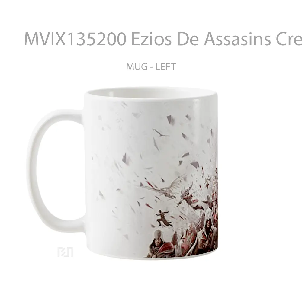 Mug Ezios De Assasins Creed Gelas Keramik Unik - All-side / Desain