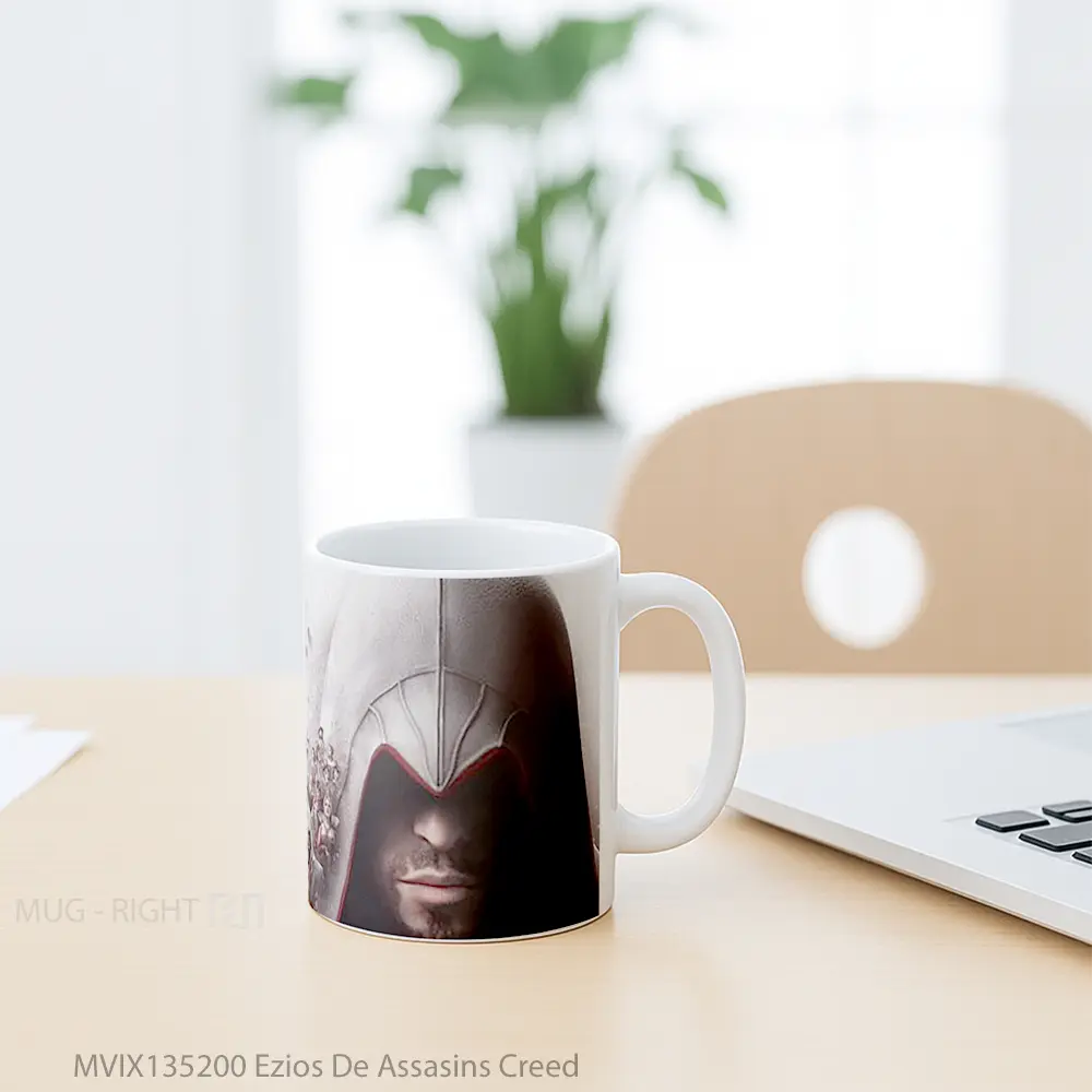 Mug Ezios De Assasins Creed Gelas Keramik Unik - All-side / Desain
