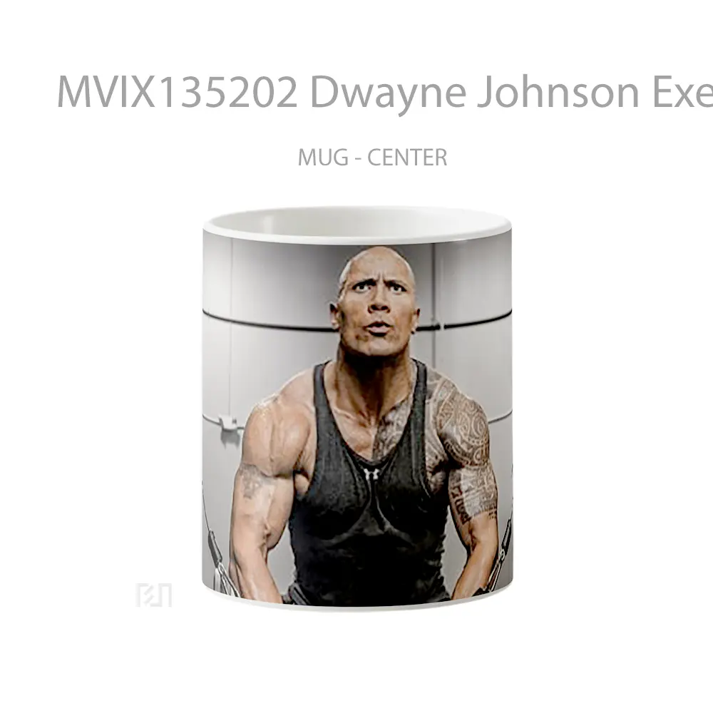 Mug Dwayne Johnson Exercising Gelas Keramik Unik