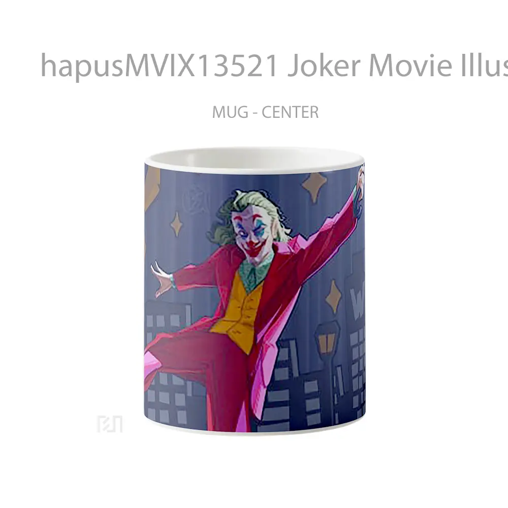 Mug Joker Movie Illustration Gelas Superhero
