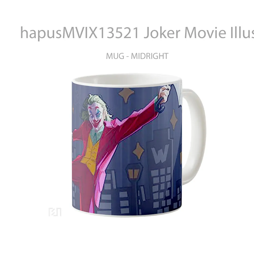 Mug Joker Movie Illustration Gelas Superhero - All-side / Desain