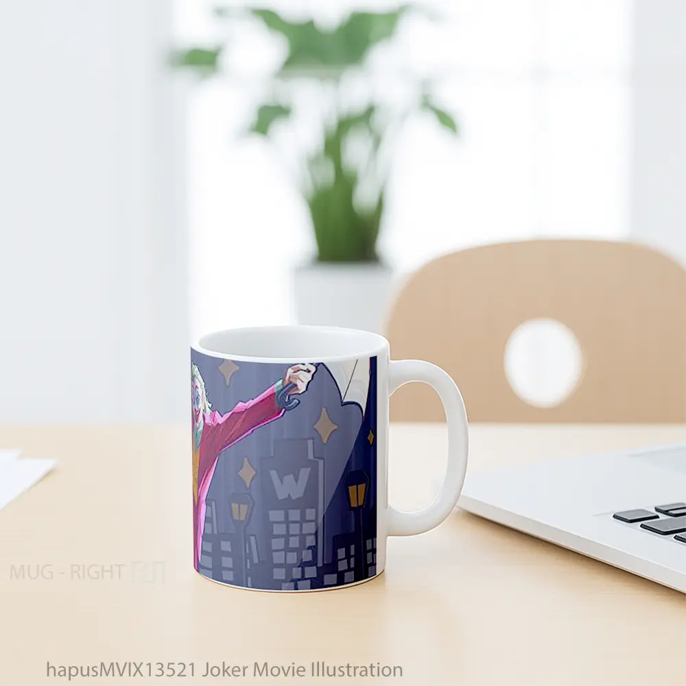 Mug Joker Movie Illustration Gelas Superhero - All-side / Desain