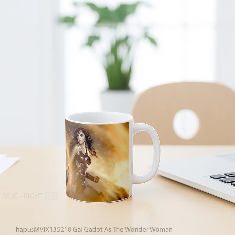Mug Gal Gadot As The Wonder Woman Gelas Superhero - All-side / Desain