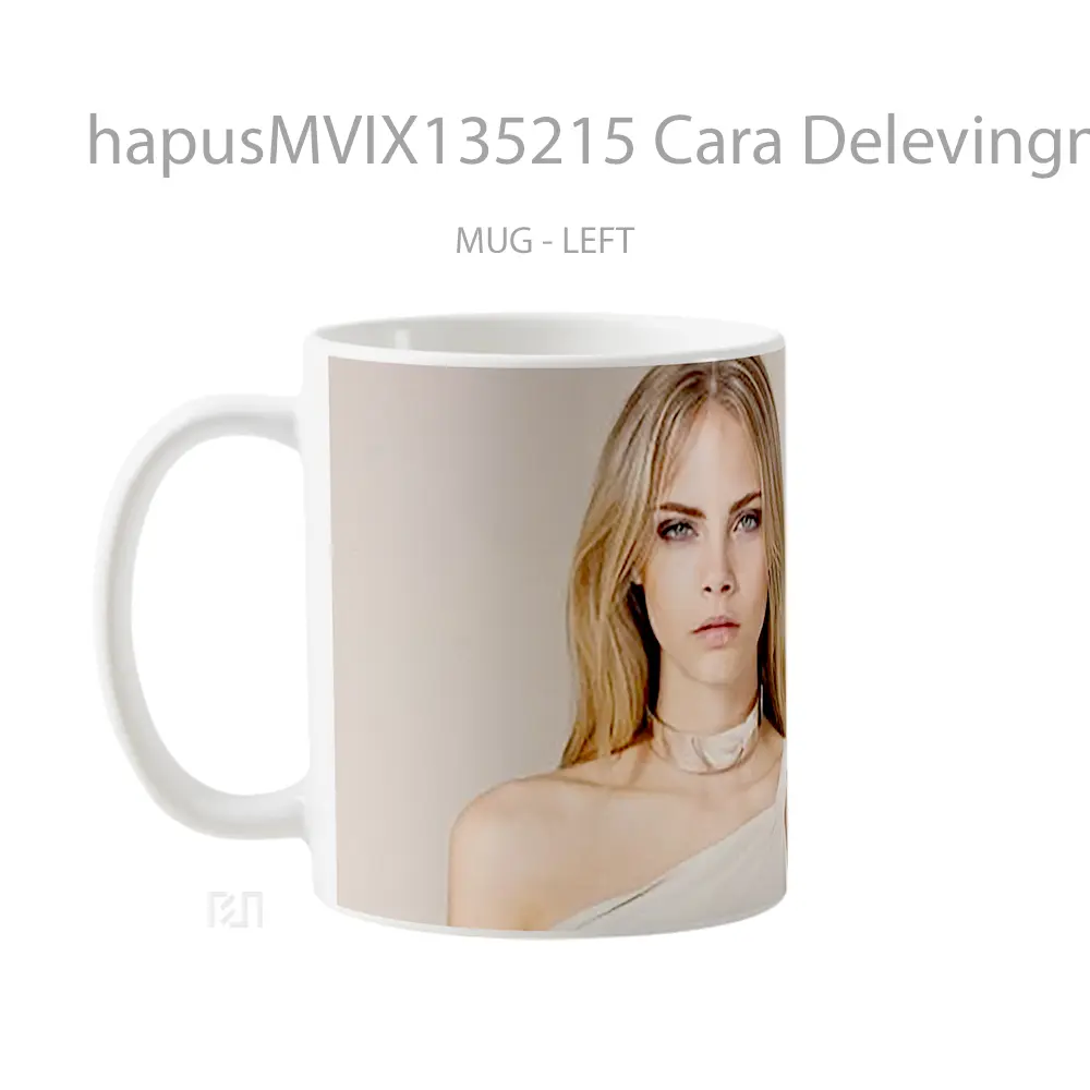 Mug Cara Delevingne In A White Dress Gelas Keramik Unik - All-side / Desain