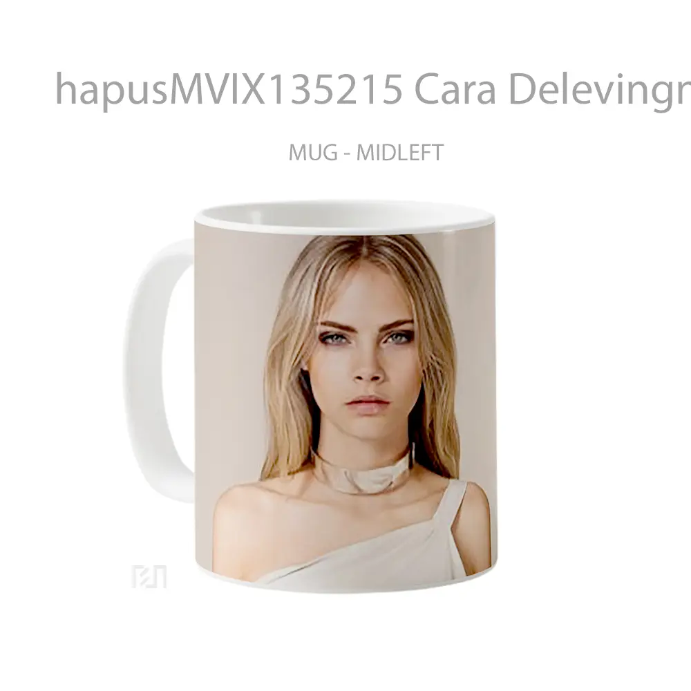 Mug Cara Delevingne In A White Dress Gelas Keramik Unik - All-side / Desain