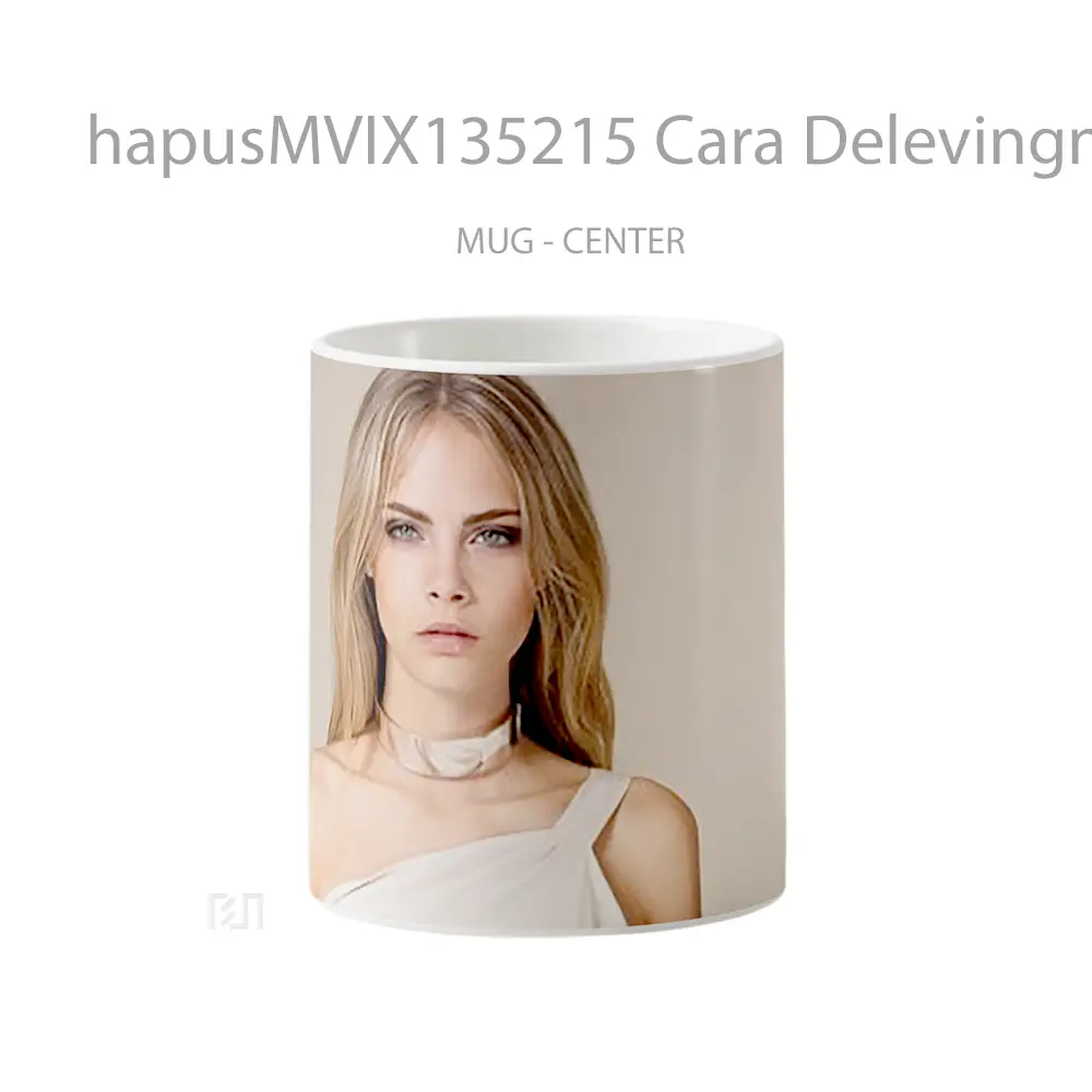Mug Cara Delevingne In A White Dress Gelas Keramik Unik