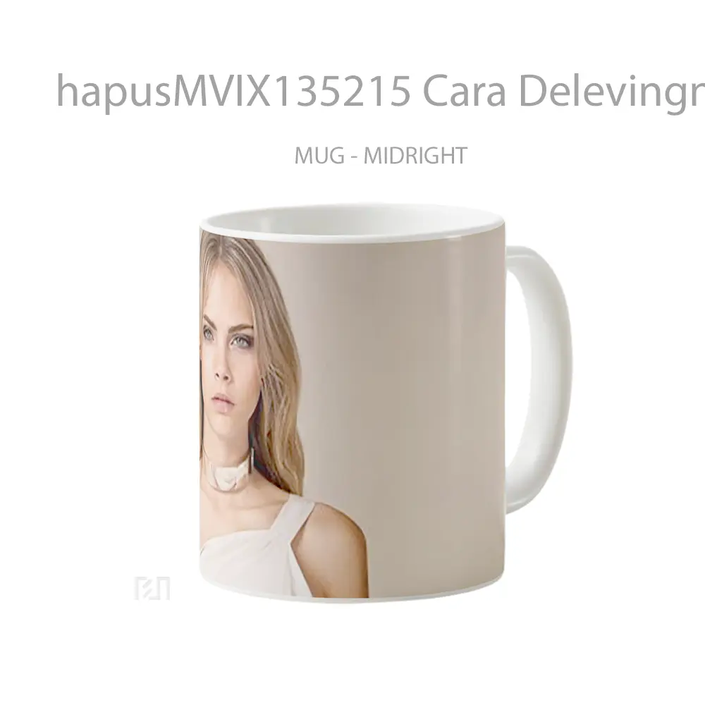 Mug Cara Delevingne In A White Dress Gelas Keramik Unik - All-side / Desain