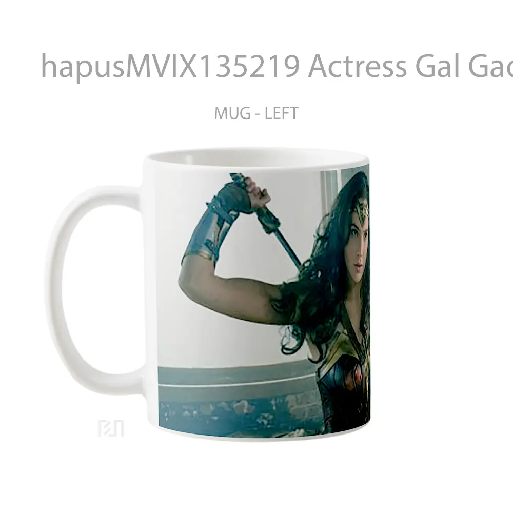 Mug Actress Gal Gadot As The Wonder Woman Gelas Superhero - All-side / Desain