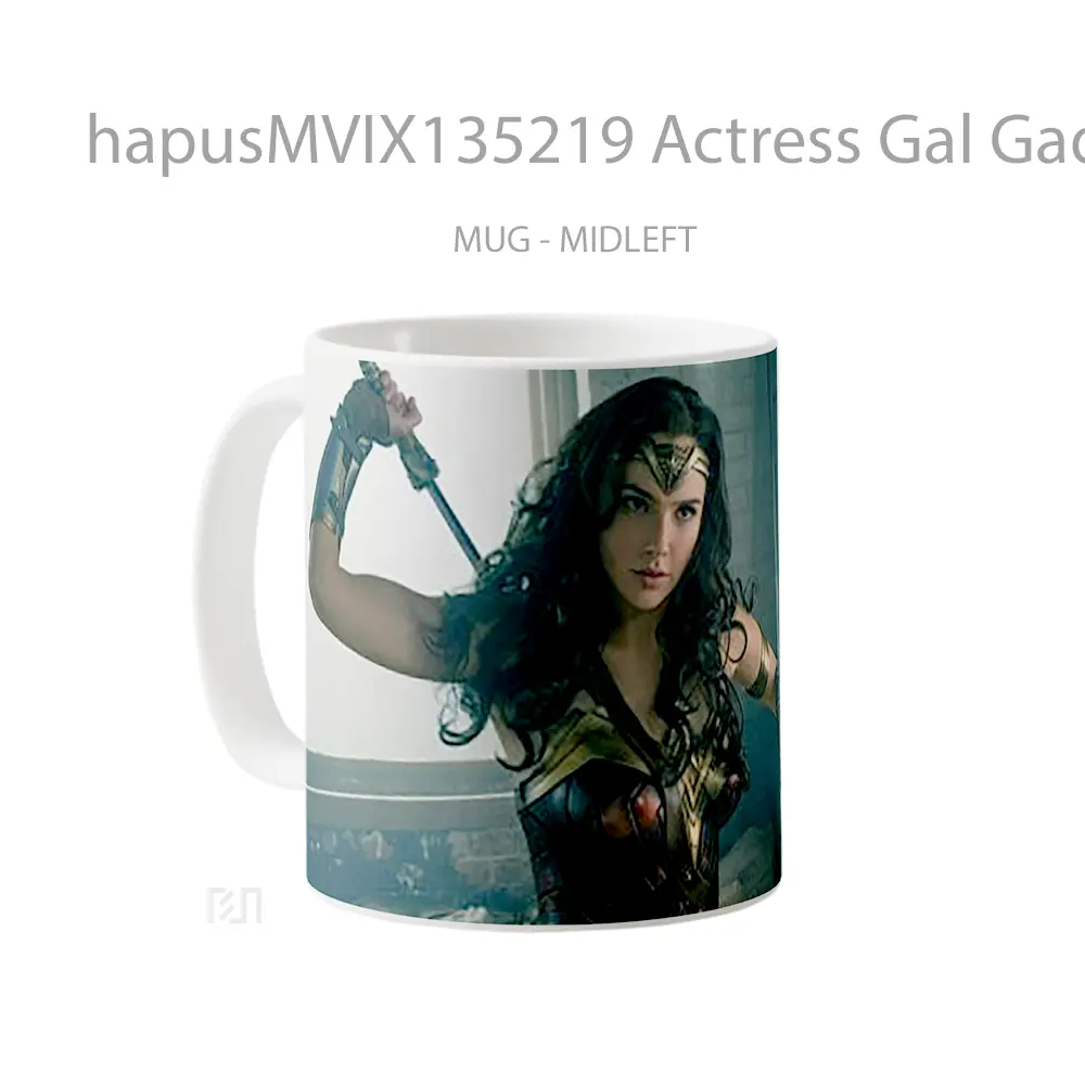 Mug Actress Gal Gadot As The Wonder Woman Gelas Superhero - All-side / Desain