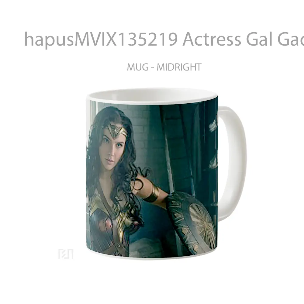 Mug Actress Gal Gadot As The Wonder Woman Gelas Superhero - All-side / Desain