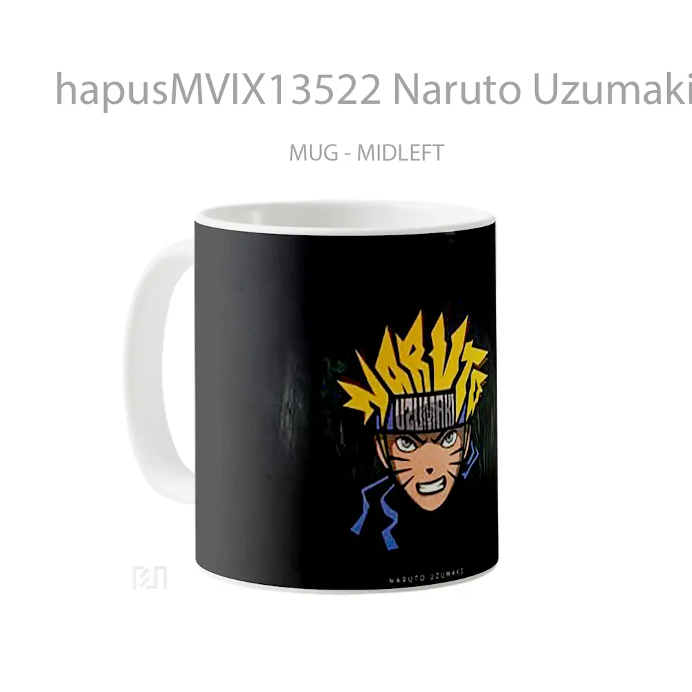 Mug Naruto Uzumaki Minimalist V1 Cangkir Anime - All-side / Desain