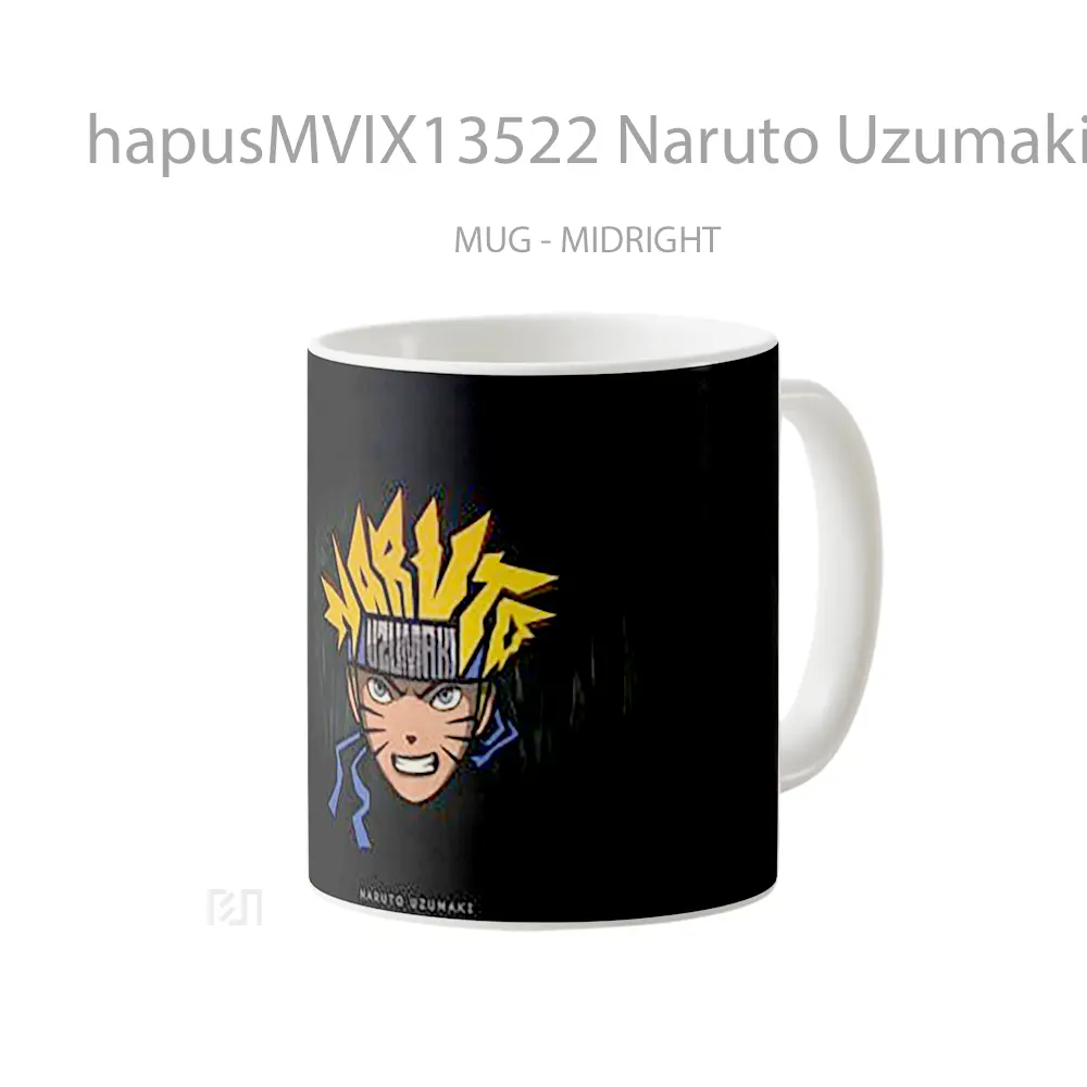Mug Naruto Uzumaki Minimalist V1 Cangkir Anime - All-side / Desain