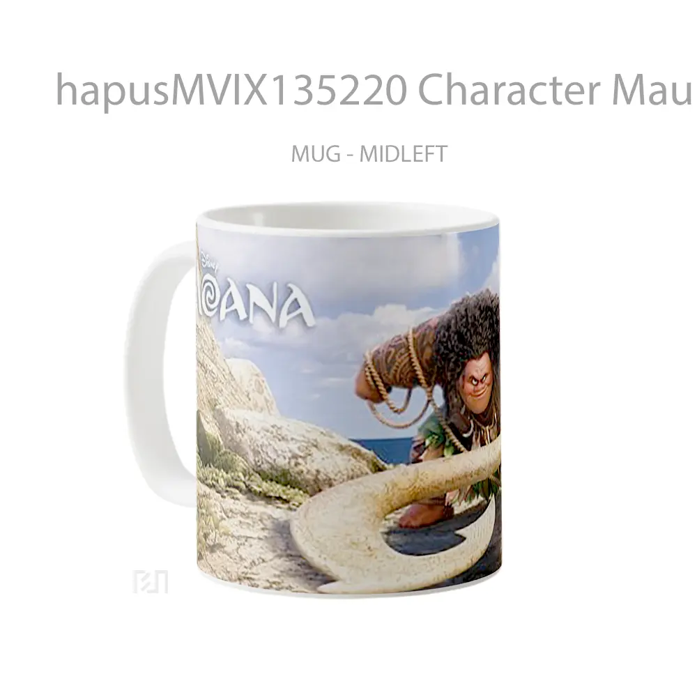 Mug Character Maui De Moana Gelas Keramik Unik - All-side / Desain