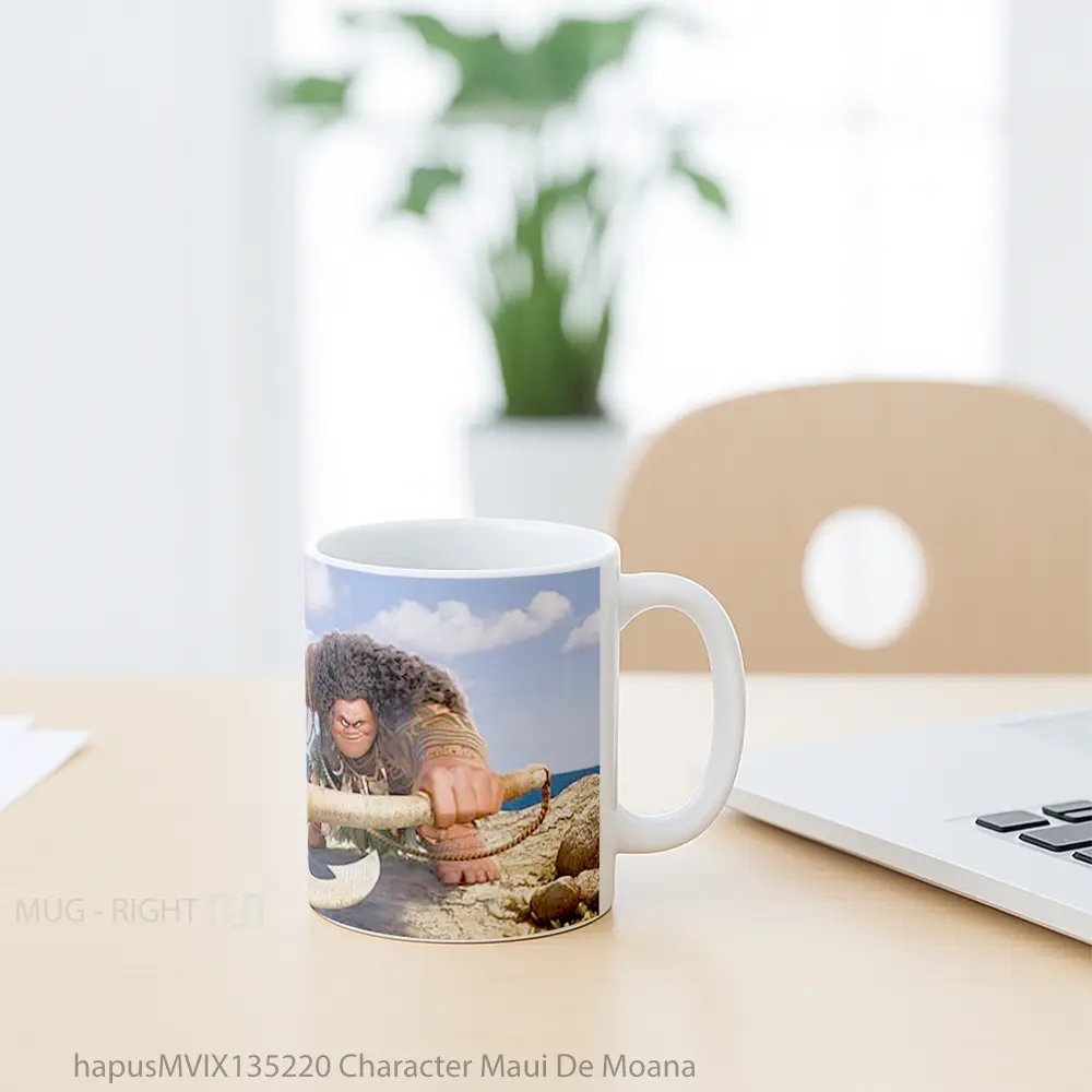 Mug Character Maui De Moana Gelas Keramik Unik - All-side / Desain
