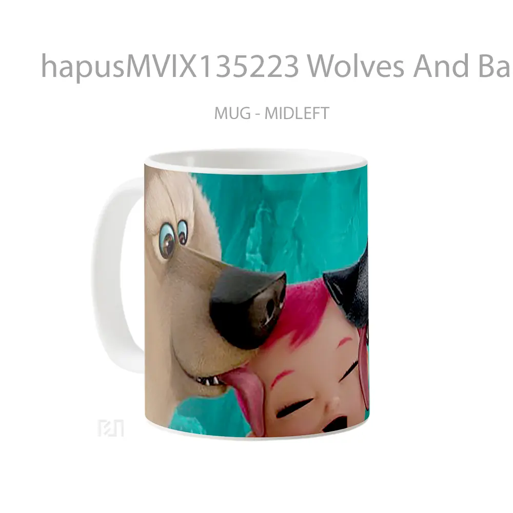 Mug Wolves And Baby Movie The Stork Gelas Hewan Lucu - All-side / Desain