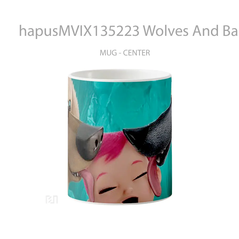 Mug Wolves And Baby Movie The Stork Gelas Hewan Lucu